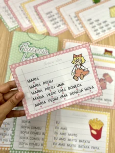 14 Fichas Ilustradas em PDF para Alfabetização com Método Progressivo de Palavra para Frase