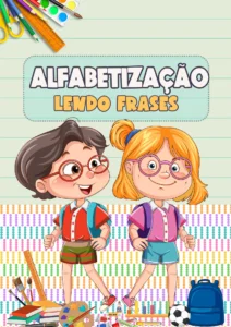 Caderno “Lendo Frases” (A-Z) – Alfabetização | Leia e Cole | 28 Páginas